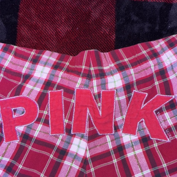 HTF PINK VICTORIAS SECRET RED PLAID FLANNEL PANTS - Picture 4 of 12